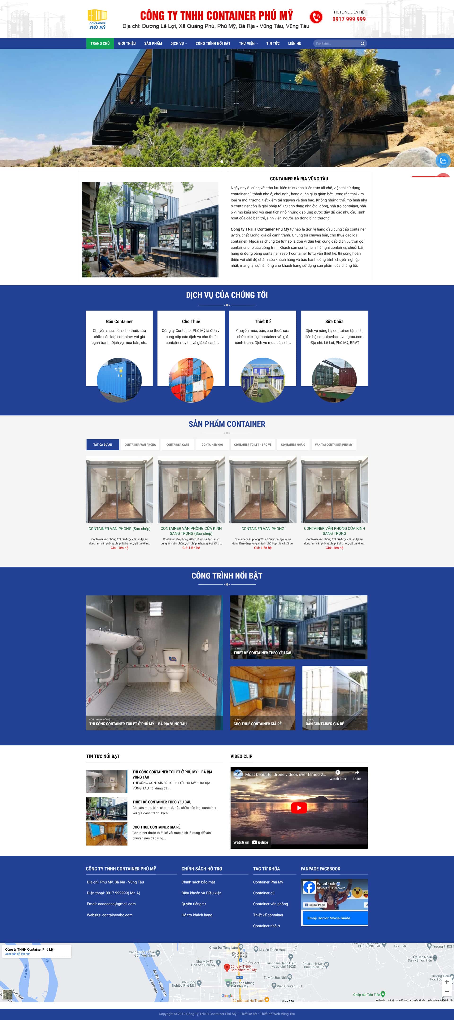 Theme wordpress công ty bán container